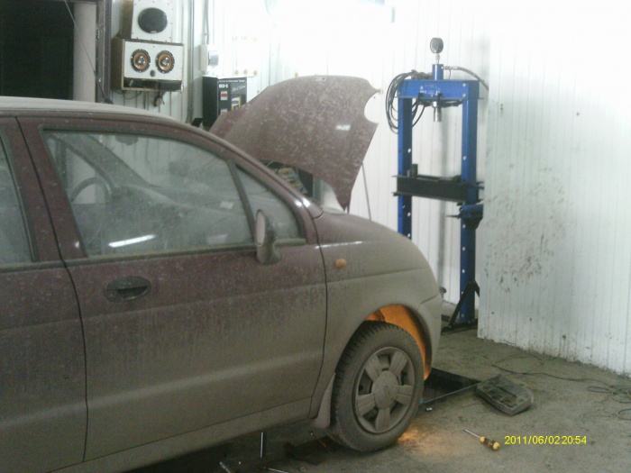 Снятие генератора Daewoo Matiz